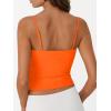image:imageTrendy Queen Double Lined Adjustable Spaghetti Strap Tank Top for Women Cute Summer Basic Crop Top for Teen Workout Going OutOrange