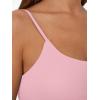 image:imageTrendy Queen Double Lined Adjustable Spaghetti Strap Tank Top for Women Cute Summer Basic Crop Top for Teen Workout Going OutPink