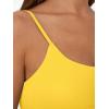 image:imageTrendy Queen Double Lined Adjustable Spaghetti Strap Tank Top for Women Cute Summer Basic Crop Top for Teen Workout Going OutYellow