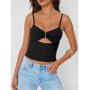 image:imageTrendy Queen Going Out Tops for Women Sexy Cute Y2K Camisole Spaghetti Strap Tank Clothes Summer Beach Vacation Outfits 2026Black