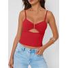 image:imageTrendy Queen Going Out Tops for Women Sexy Cute Y2K Camisole Spaghetti Strap Tank Clothes Summer Beach Vacation Outfits 2026Red