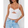 image:imageTrendy Queen Going Out Tops for Women Sexy Cute Y2K Camisole Spaghetti Strap Tank Clothes Summer Beach Vacation Outfits 2026White