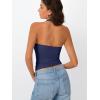 image:imageTrendy Queen Halter Tops for Women 2026 Summer Going Out Tops Backless Crop Sleeveless Workout Shirts Cute Y2k ClothesDark Blue