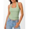 image:imageTrendy Queen Halter Tops for Women 2026 Summer Going Out Tops Backless Crop Sleeveless Workout Shirts Cute Y2k ClothesLight Green