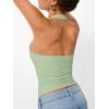 image:imageTrendy Queen Halter Tops for Women 2026 Summer Going Out Tops Backless Crop Sleeveless Workout Shirts Cute Y2k ClothesLight Green