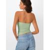 image:imageTrendy Queen Halter Tops for Women 2026 Summer Going Out Tops Backless Crop Sleeveless Workout Shirts Cute Y2k ClothesLight Green