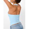 image:imageTrendy Queen Halter Tops for Women 2026 Summer Going Out Tops Backless Crop Sleeveless Workout Shirts Cute Y2k ClothesSky