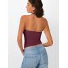 image:imageTrendy Queen Halter Tops for Women 2026 Summer Going Out Tops Backless Crop Sleeveless Workout Shirts Cute Y2k ClothesWine Red