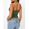 image:imageTrendy Queen Halter Tops for Women Going Out Summer 2026 Fashion Cowl Neck Backless Top Sexy Cute Y2K Basic Vacation ClothesArmygreen