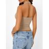 image:imageTrendy Queen Halter Tops for Women Going Out Summer 2026 Fashion Cowl Neck Backless Top Sexy Cute Y2K Basic Vacation ClothesLight Khaki