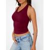 image:imageTrendy Queen Halter Tops for Women Going Out Summer 2026 Fashion Cowl Neck Backless Top Sexy Cute Y2K Basic Vacation ClothesWinered