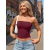 image:imageTrendy Queen Womens 3 Pack Strapless Bandeau Going Out Crop Tube TopsBlack white burgundy