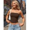 image:imageTrendy Queen Womens 3 Pack Strapless Bandeau Going Out Crop Tube TopsBlack white chocolate