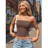 image:imageTrendy Queen Womens 3 Pack Strapless Bandeau Going Out Crop Tube TopsBlack white coffee