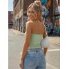image:imageTrendy Queen Womens 3 Pack Strapless Bandeau Going Out Crop Tube TopsBlack white light Green