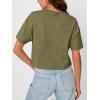 image:imageTrendy Queen Womens Crop Tops Short Sleeve TShirts Acid Wash Casual Summer Clothes Trendy Comfy 2026 Workout Baggy Soft TeesArmygreen