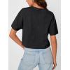 image:imageTrendy Queen Womens Crop Tops Short Sleeve TShirts Acid Wash Casual Summer Clothes Trendy Comfy 2026 Workout Baggy Soft TeesBlack