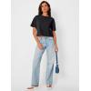 image:imageTrendy Queen Womens Crop Tops Short Sleeve TShirts Acid Wash Casual Summer Clothes Trendy Comfy 2026 Workout Baggy Soft TeesBlack