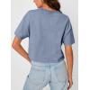 image:imageTrendy Queen Womens Crop Tops Short Sleeve TShirts Acid Wash Casual Summer Clothes Trendy Comfy 2026 Workout Baggy Soft TeesBlue