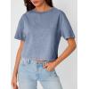 image:imageTrendy Queen Womens Crop Tops Short Sleeve TShirts Acid Wash Casual Summer Clothes Trendy Comfy 2026 Workout Baggy Soft TeesBlue