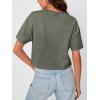 image:imageTrendy Queen Womens Crop Tops Short Sleeve TShirts Acid Wash Casual Summer Clothes Trendy Comfy 2026 Workout Baggy Soft TeesGreygreen