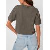 image:imageTrendy Queen Womens Crop Tops Short Sleeve TShirts Acid Wash Casual Summer Clothes Trendy Comfy 2026 Workout Baggy Soft TeesLightbrown
