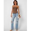 image:imageTrendy Queen Womens Off Shoulder Tube TopBrown