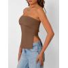image:imageTrendy Queen Womens Off Shoulder Tube TopBrown