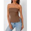 image:imageTrendy Queen Womens Off Shoulder Tube TopBrown