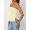 image:imageTrendy Queen Womens Off Shoulder Tube TopButter Yellow