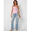 image:imageTrendy Queen Womens Off Shoulder Tube TopLightpink