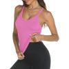 image:imageTrendy Queen Womens Racerback Ribbed Tank Tops Soft Stretch V Neck Workout Casual Tops Summer Sleeveless Crop CamisoleBarbiepink