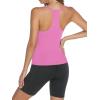 image:imageTrendy Queen Womens Racerback Ribbed Tank Tops Soft Stretch V Neck Workout Casual Tops Summer Sleeveless Crop CamisoleBarbiepink
