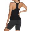 image:imageTrendy Queen Womens Racerback Ribbed Tank Tops Soft Stretch V Neck Workout Casual Tops Summer Sleeveless Crop CamisoleBlack