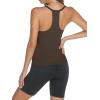 image:imageTrendy Queen Womens Racerback Ribbed Tank Tops Soft Stretch V Neck Workout Casual Tops Summer Sleeveless Crop CamisoleBrown
