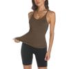 image:imageTrendy Queen Womens Racerback Ribbed Tank Tops Soft Stretch V Neck Workout Casual Tops Summer Sleeveless Crop CamisoleCoffee