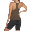image:imageTrendy Queen Womens Racerback Ribbed Tank Tops Soft Stretch V Neck Workout Casual Tops Summer Sleeveless Crop CamisoleCoffee