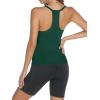 image:imageTrendy Queen Womens Racerback Ribbed Tank Tops Soft Stretch V Neck Workout Casual Tops Summer Sleeveless Crop CamisoleDarkgreen