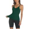 image:imageTrendy Queen Womens Racerback Ribbed Tank Tops Soft Stretch V Neck Workout Casual Tops Summer Sleeveless Crop CamisoleDarkgreen