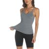 image:imageTrendy Queen Womens Racerback Ribbed Tank Tops Soft Stretch V Neck Workout Casual Tops Summer Sleeveless Crop CamisoleDarkgrey