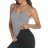 image:imageTrendy Queen Womens Racerback Ribbed Tank Tops Soft Stretch V Neck Workout Casual Tops Summer Sleeveless Crop CamisoleGrey