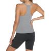 image:imageTrendy Queen Womens Racerback Ribbed Tank Tops Soft Stretch V Neck Workout Casual Tops Summer Sleeveless Crop CamisoleGrey