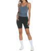 image:imageTrendy Queen Womens Racerback Ribbed Tank Tops Soft Stretch V Neck Workout Casual Tops Summer Sleeveless Crop CamisoleGreyblue