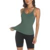 image:imageTrendy Queen Womens Racerback Ribbed Tank Tops Soft Stretch V Neck Workout Casual Tops Summer Sleeveless Crop CamisoleGreygreen