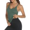 image:imageTrendy Queen Womens Racerback Ribbed Tank Tops Soft Stretch V Neck Workout Casual Tops Summer Sleeveless Crop CamisoleGreygreen