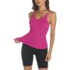 image:imageTrendy Queen Womens Racerback Ribbed Tank Tops Soft Stretch V Neck Workout Casual Tops Summer Sleeveless Crop CamisoleHotpink
