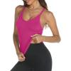 image:imageTrendy Queen Womens Racerback Ribbed Tank Tops Soft Stretch V Neck Workout Casual Tops Summer Sleeveless Crop CamisoleHotpink