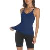 image:imageTrendy Queen Womens Racerback Ribbed Tank Tops Soft Stretch V Neck Workout Casual Tops Summer Sleeveless Crop CamisoleNavy
