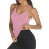 image:imageTrendy Queen Womens Racerback Ribbed Tank Tops Soft Stretch V Neck Workout Casual Tops Summer Sleeveless Crop CamisolePink