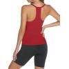 image:imageTrendy Queen Womens Racerback Ribbed Tank Tops Soft Stretch V Neck Workout Casual Tops Summer Sleeveless Crop CamisoleRed